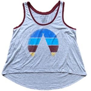 Loose Grey Teepee Ringer Tank